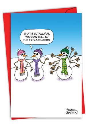Extra Fingers Christmas Card