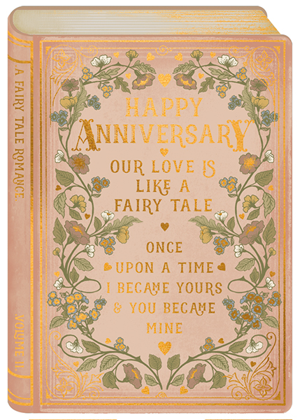 Fairy Tale Story Book Anniversary Card