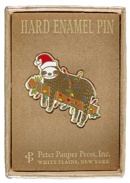 Festive Sloth Enamel Pin