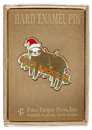 Festive Sloth Enamel Pin