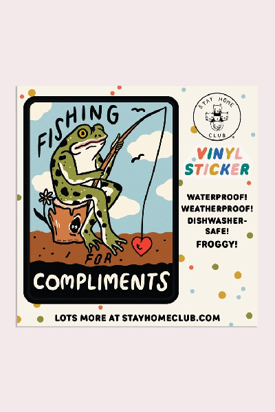 Stay Home Club Vinyl Sticker | Fishing For Compliments