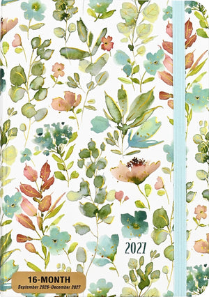 2027 Peter Pauper 16-month Agenda | Floral Watercolour