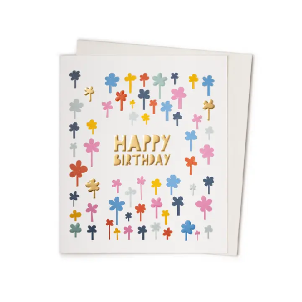 Flower Garden Birthday Card