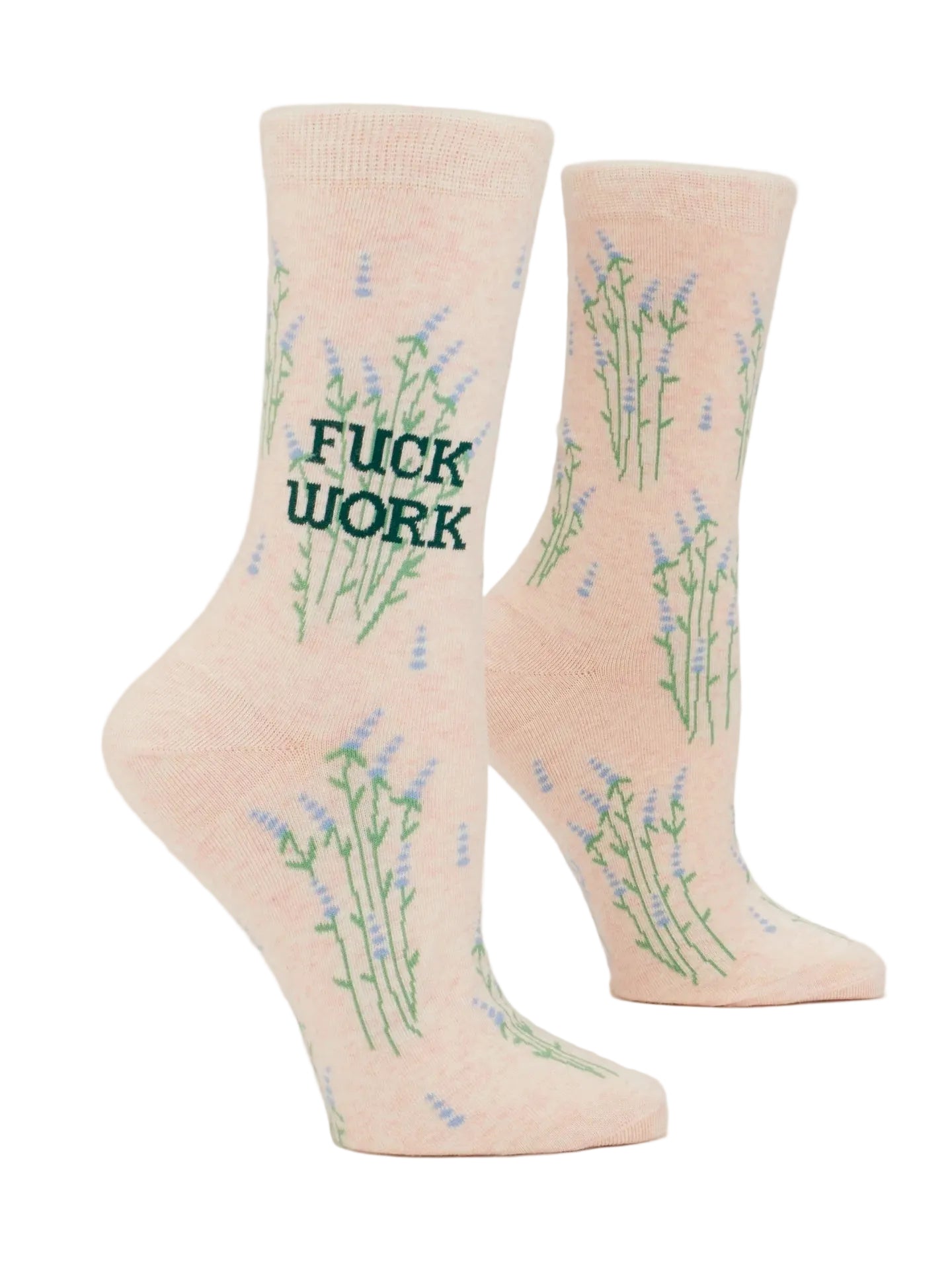 Blue Q Women's Crew Socks | Fuck Work