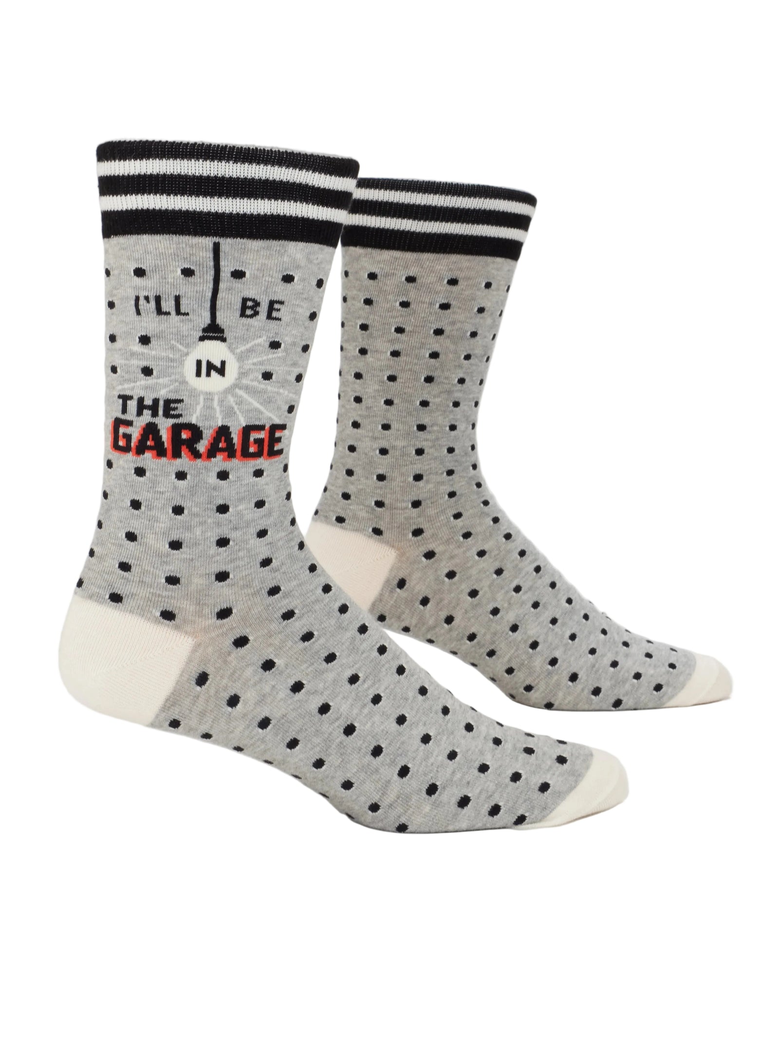 Blue Q Men's Crew Socks | I'll Be In The Garage