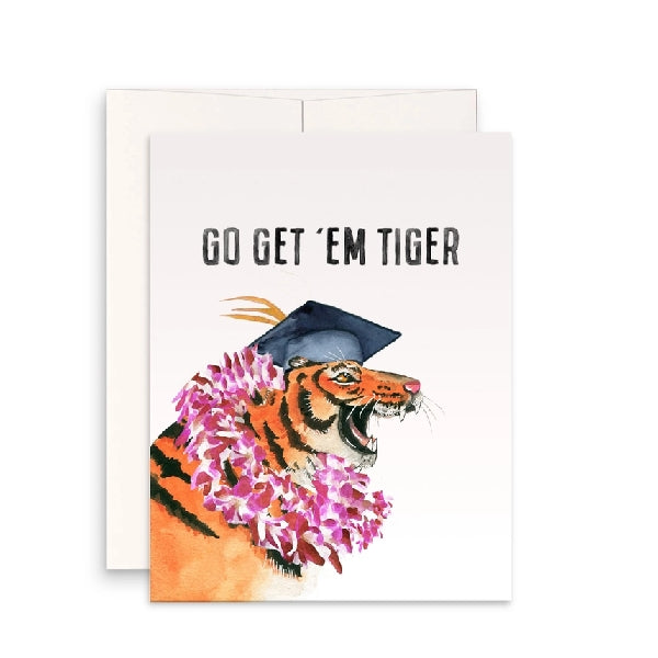 Go Get 'Em Tiger Graduation Card