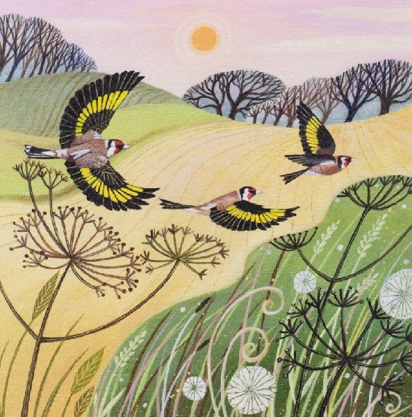 Goldfinches Blank Art Card