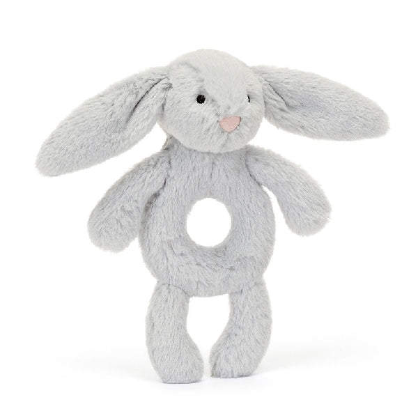 Jellycat Bashful Grey Bunny Ring Rattle