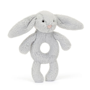 Jellycat Bashful Grey Bunny Ring Rattle