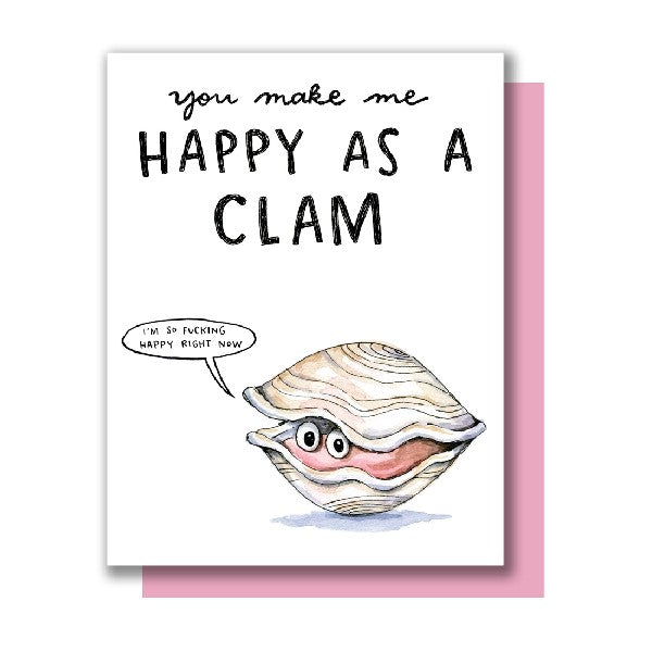 Happy Clam Love Card