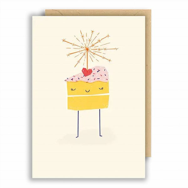 Sparkler Cake Birthday Card