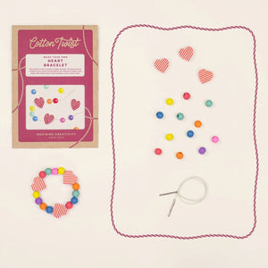 Cotton Twist bracelet-making kit with colorful beads and packaging on a white background.