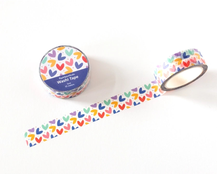Colourful Hearts Washi Tape