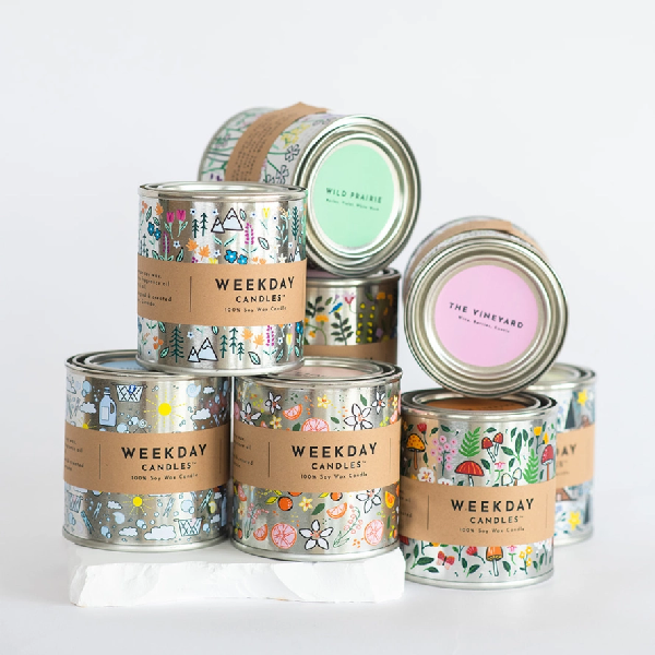 Weekday Candles Paint Tin Candle | Hey Beautiful