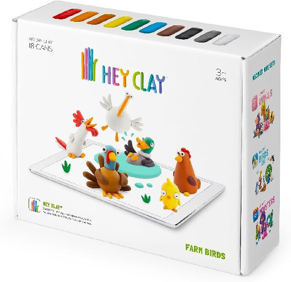Hey Clay Modelling Clay DIY Activity Kit | Farm Birds