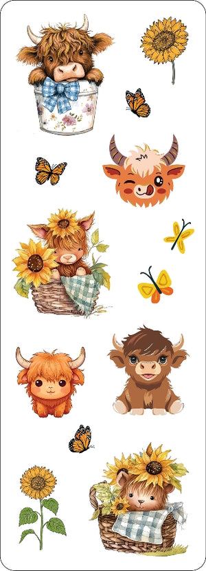 Highland Cows Sticker Set