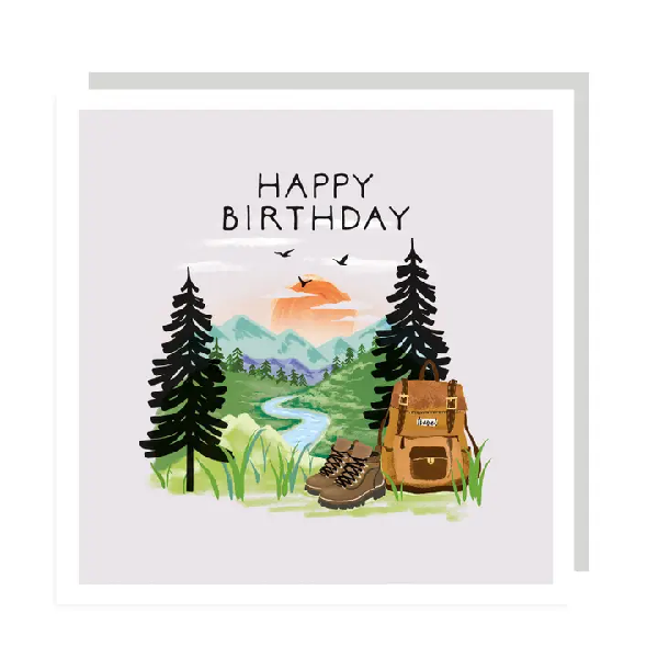 Hiking Birthday Card