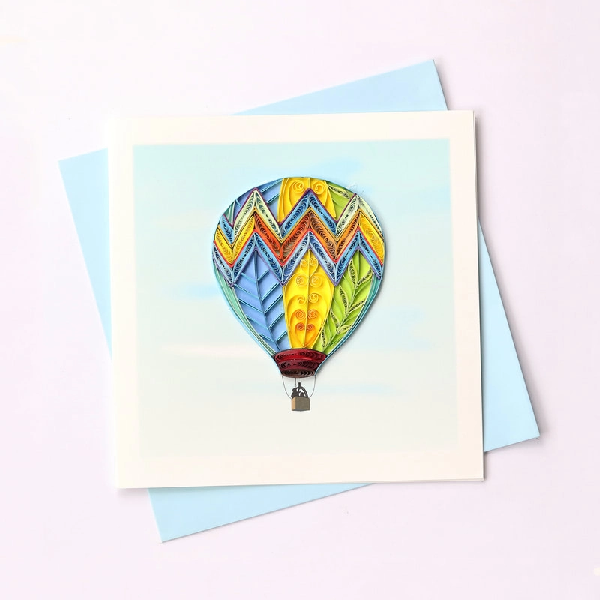 Hot Air Balloon Quilling Blank Art Card