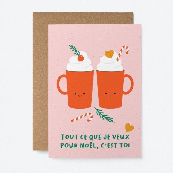Tout Ce Que Je Veux French Christmas Card