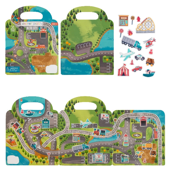 Reusable Stickers Activity Book | In The City