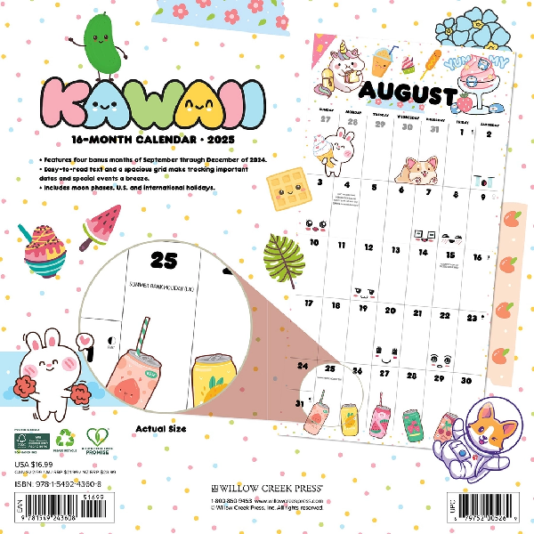 2025 Wall Calendar | Kawaii