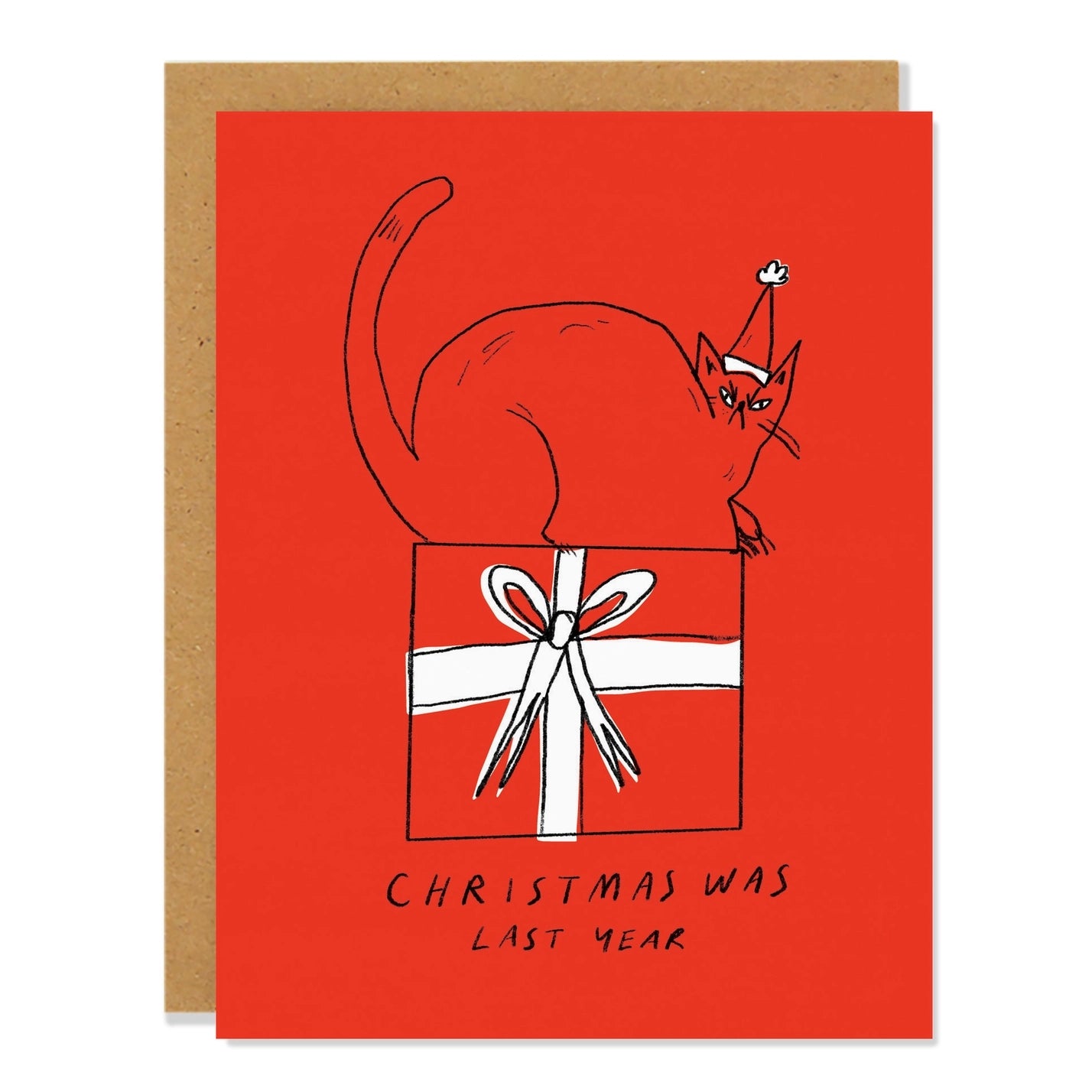 Last Year Cat Christmas Card