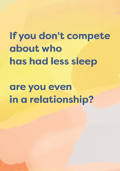 Less Sleep Love Card