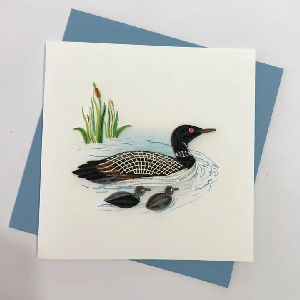 Loon Quilling Blank Art Card