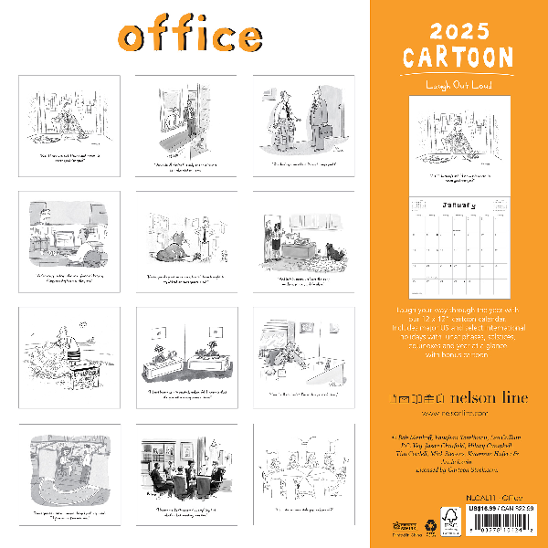 2025 New Yorker Monthly Wall Calendar | Office