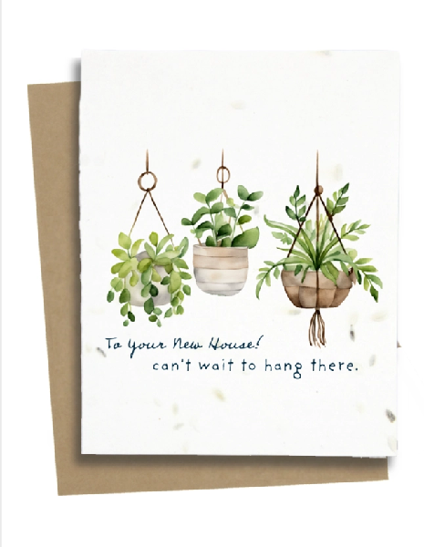 Hanging Plants Plantable New Home Card