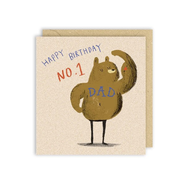No.1 Dad Relative Birthday Card
