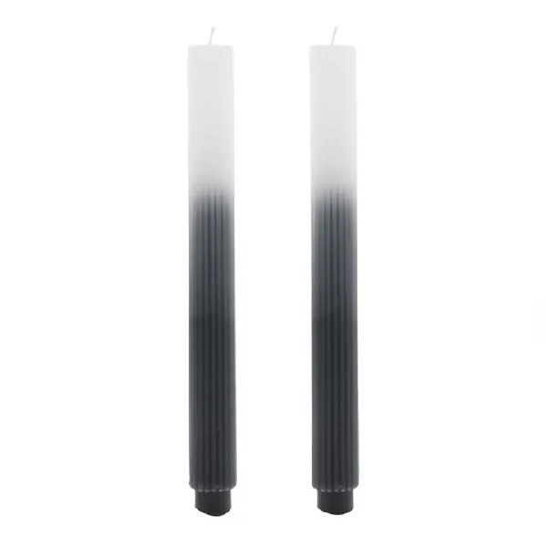 Charcoal Ombre Taper Candle Set