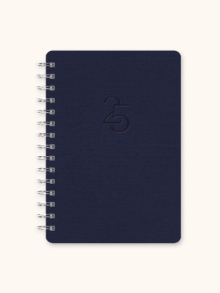 Studio Oh! Agatha 2025 17-Month Planner | Oxford Blue