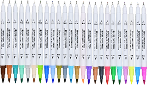 Pastel Dual Tip Colouring Marker Set