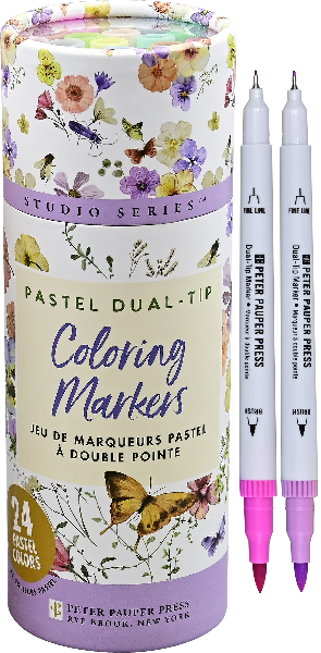 Pastel Dual Tip Colouring Marker Set