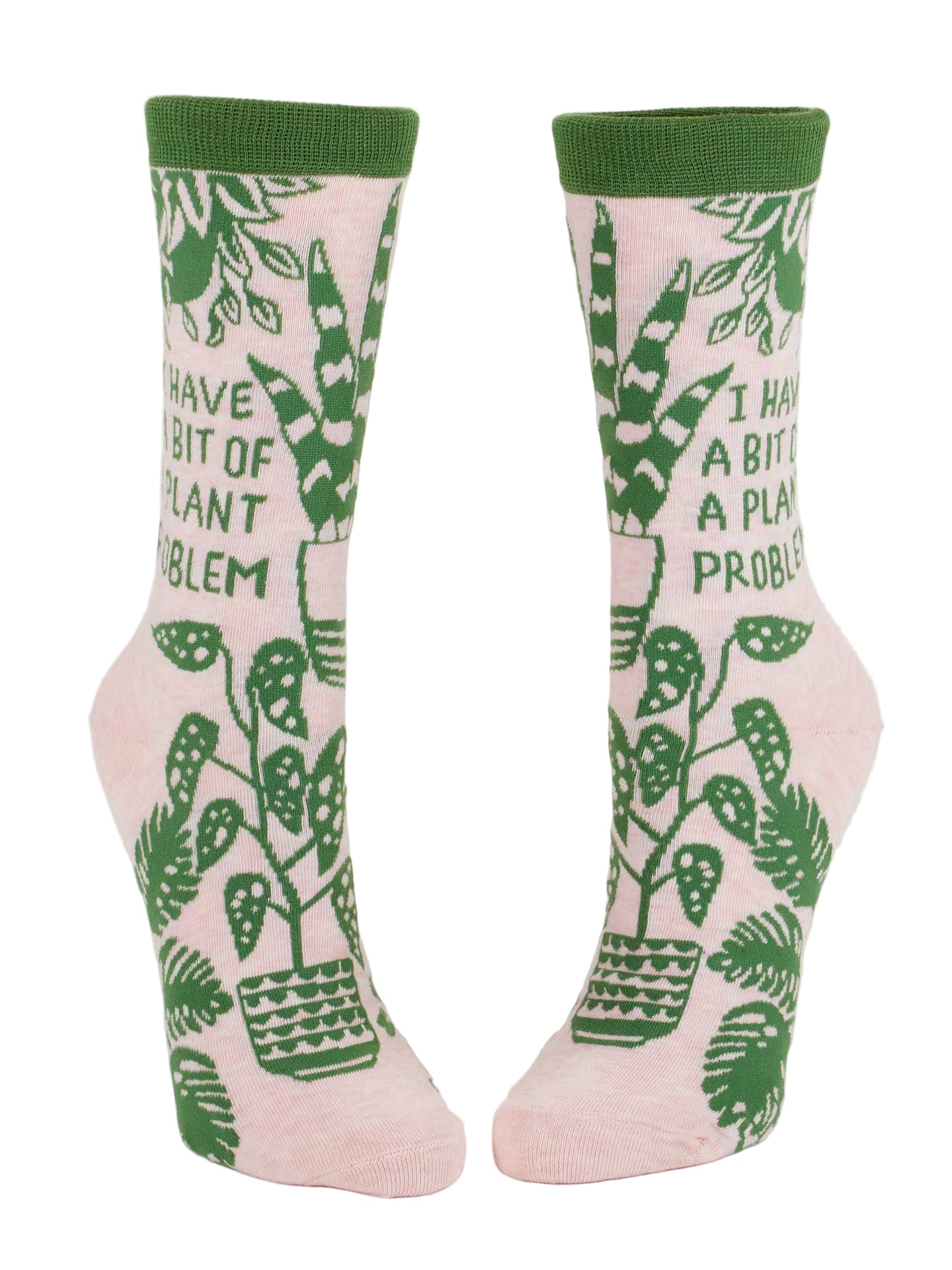 Blue Q Women's Crew Socks | Bit Of A Plant Problem
