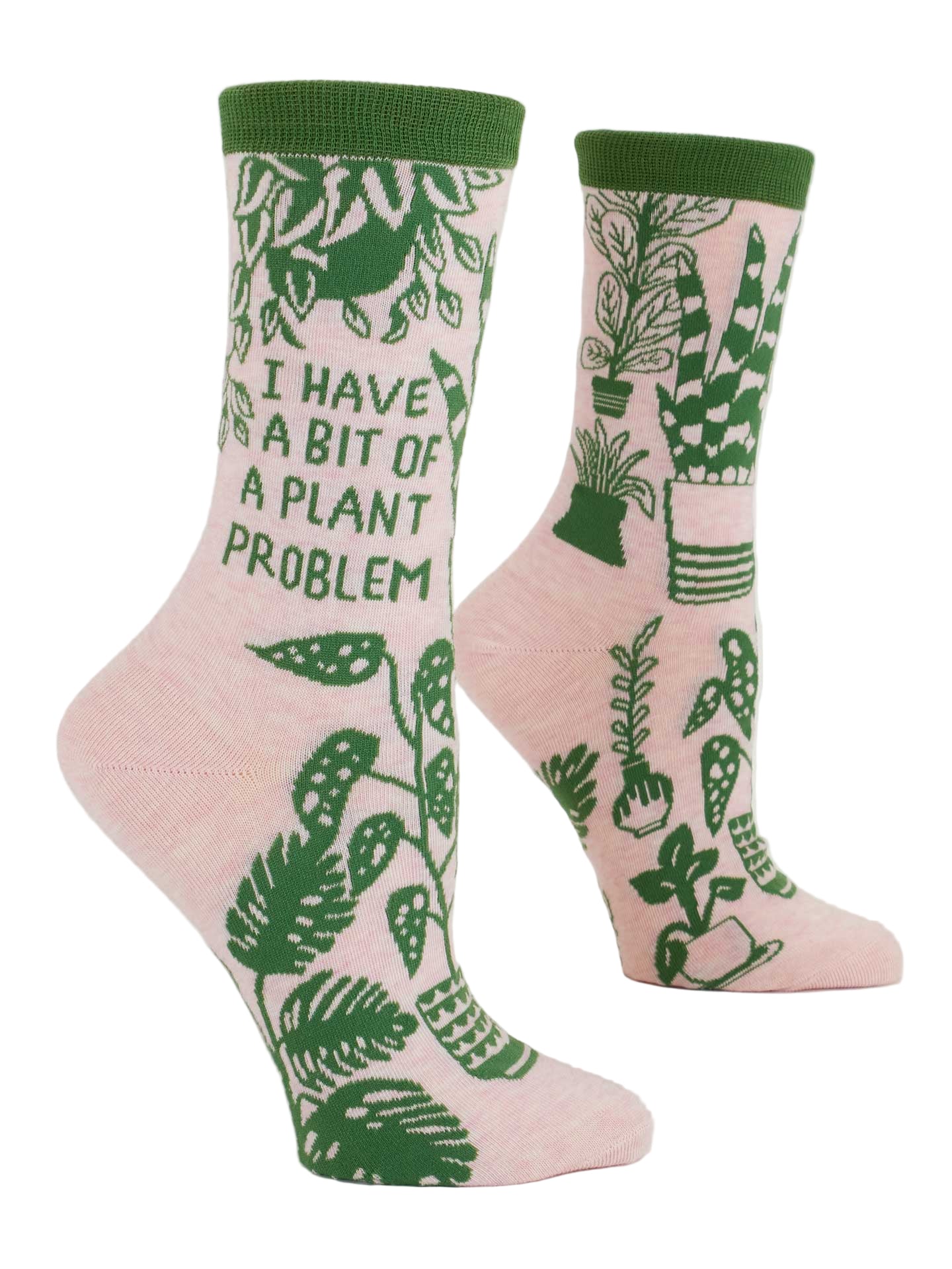 Blue Q Women's Crew Socks | Bit Of A Plant Problem