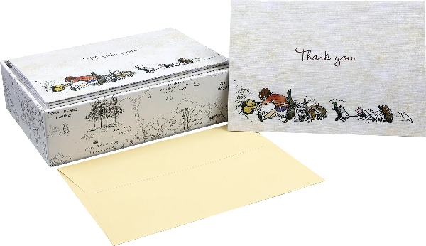 Pooh Bear Boxed Thank You Notecards