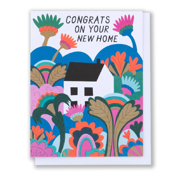 Psychedelic Gardens New Home Card