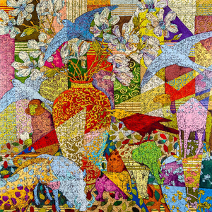 Pomegranate 1000 Piece Puzzle | Grant Leier: Quilt