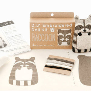 Kiriki Press Embroidery Kit | Raccoon