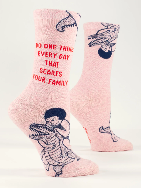 Blue Q Women's Crew Socks | Scares Your Family