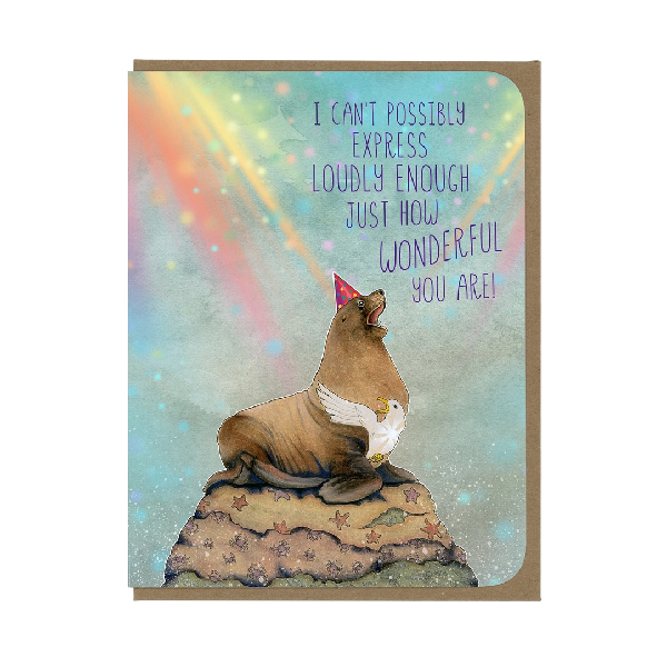 Wonderful Sea Lion Birthday Card