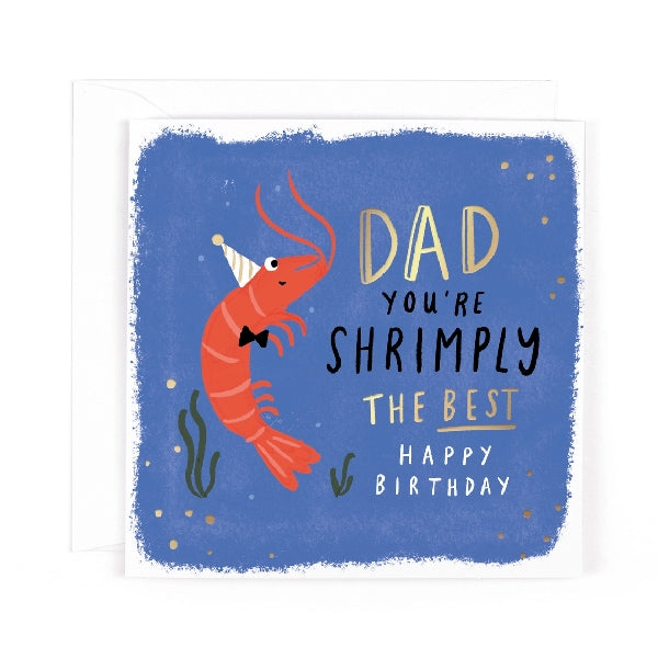 Shrimply The Best Dad Birthday Card