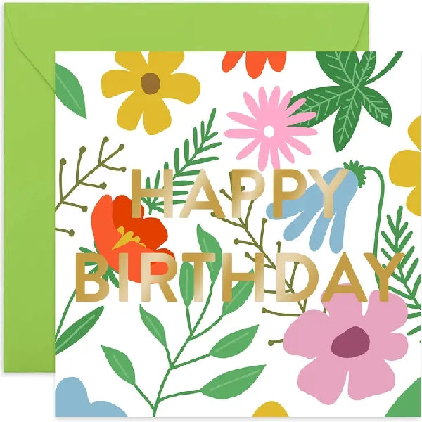 Bold Floral Birthday Card
