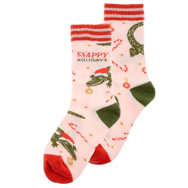 Alligator Holiday Socks