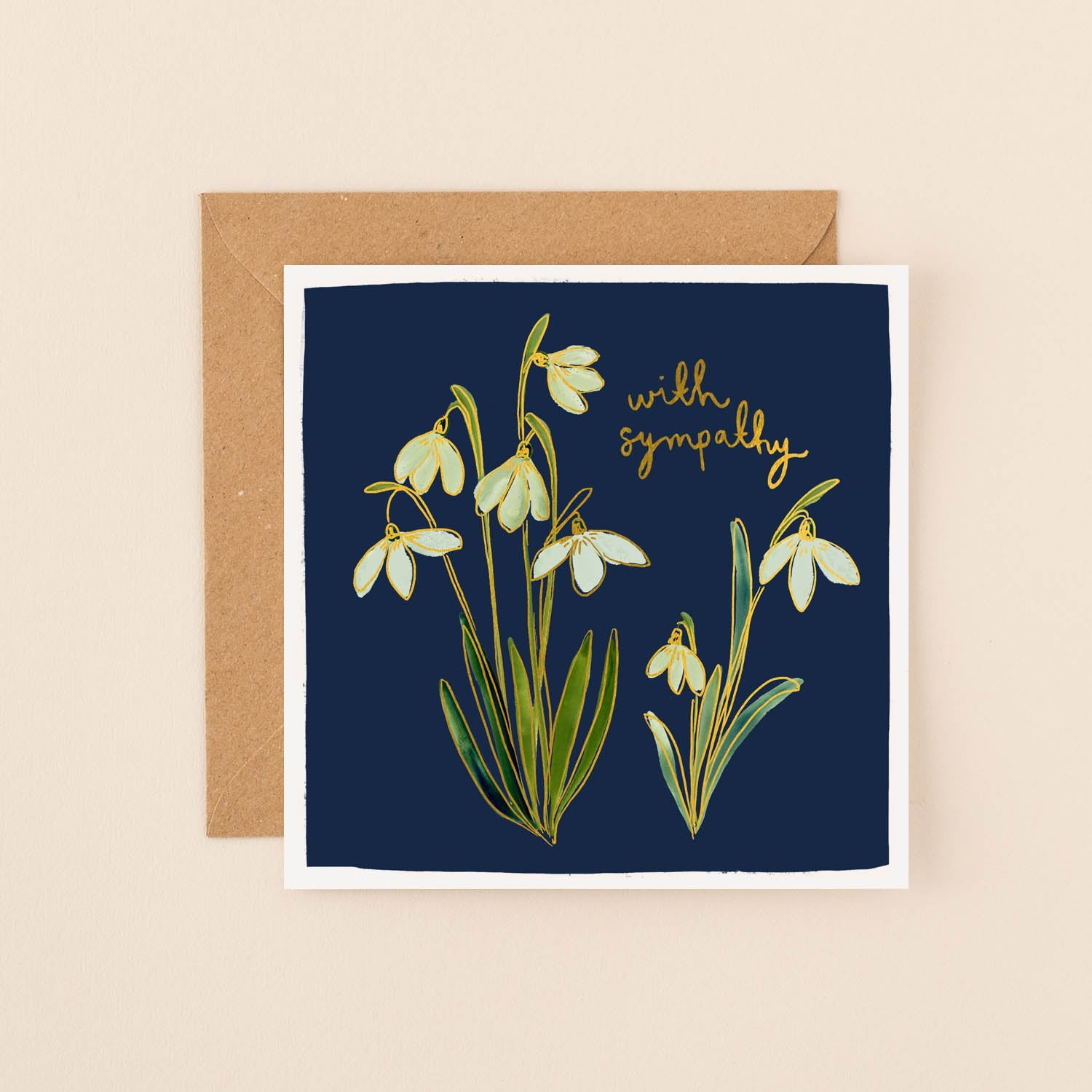 Snowdrops With Sympathy Card
