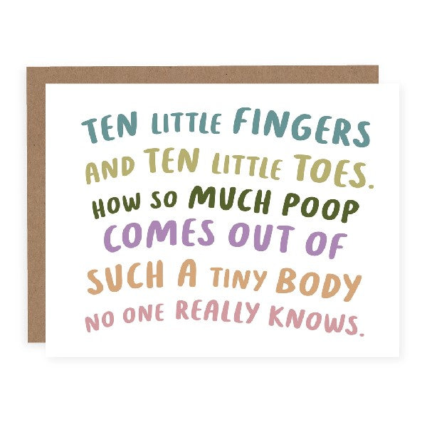 So Much Poop Baby Card