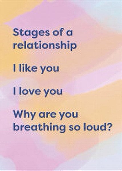 Stages of a Relationship Love Card