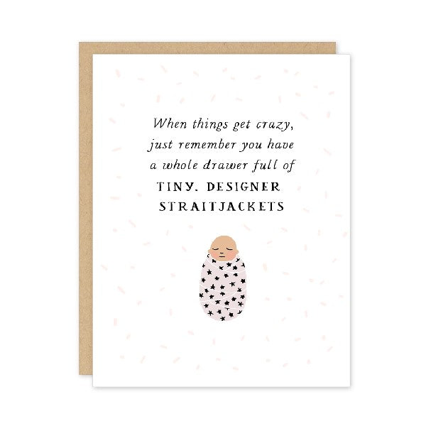 Straitjacket Baby Card
